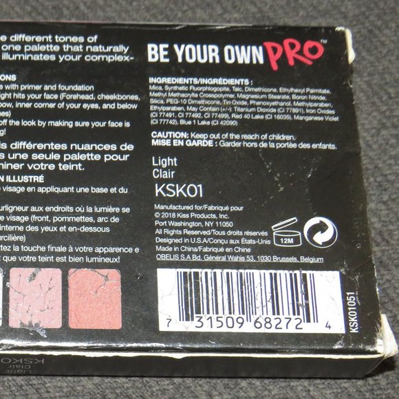 Kiss New York Professional: Halo Strobing Highlighting Palette -Light KSK01 - Picture 4 of 11